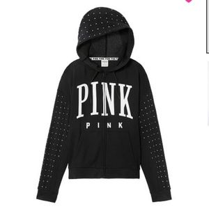 ISO VS Pink Rhinestone Bling Zip up
